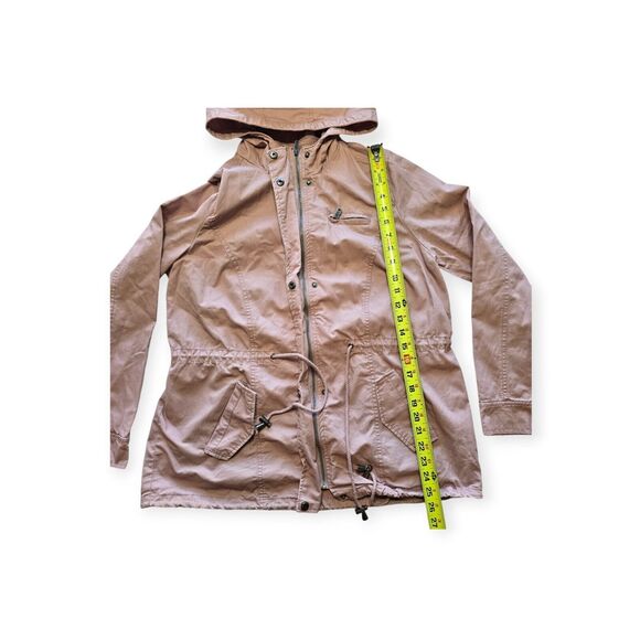Outer Edge Womens Large Pink Utility Canvas Jacket with Hoodie - Picture 3 of 6